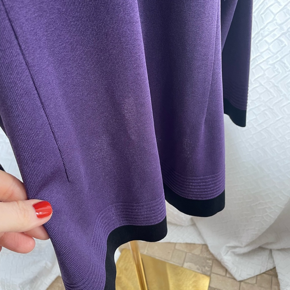MISOOK 1X Purple and Black Women's Jacket Knit - Picture 9 of 11